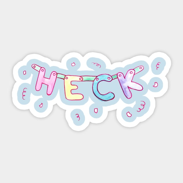 its heckin party time Sticker by TheRainbowMaiden